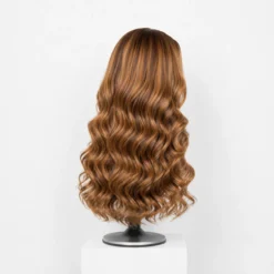 [PRE-ORDER] Warm Tone Brown with Blonde Highlights Loose Wave 5x5 HD Closure Lace Wig - Image 7