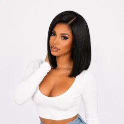 [PRE-ORDER] Yaki Straight Ultra Natural HD Lace Long Wig with Bangs - Image 12